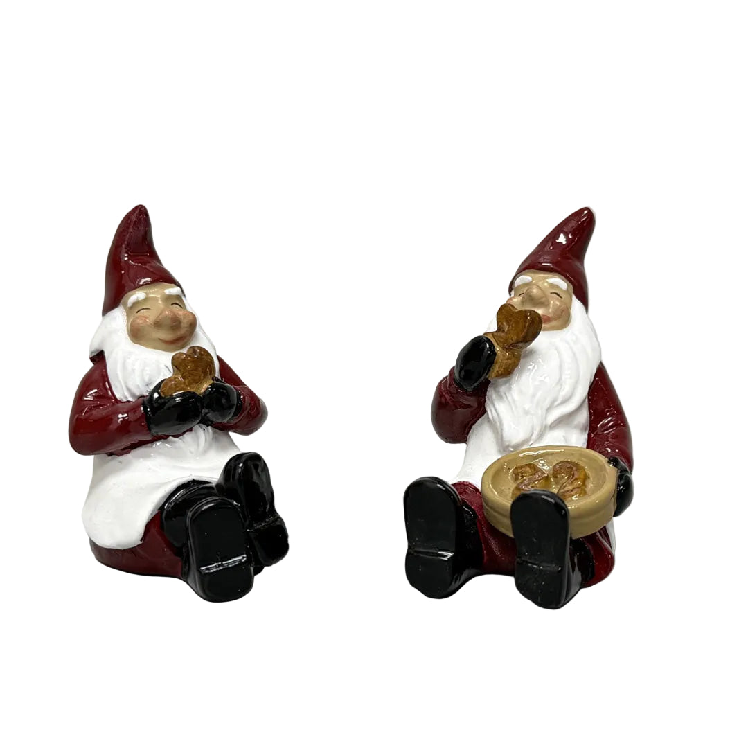 Harvesttime – 1060 - Bagertomter Siddende, 2-pak Julefigurer
