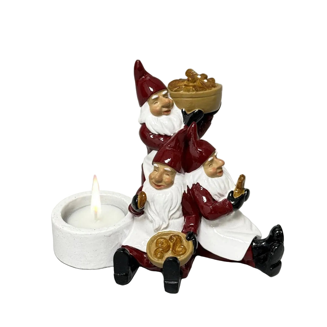 Harvesttime – 1164 - Bagertomter med Fyrfadslys Julefigur