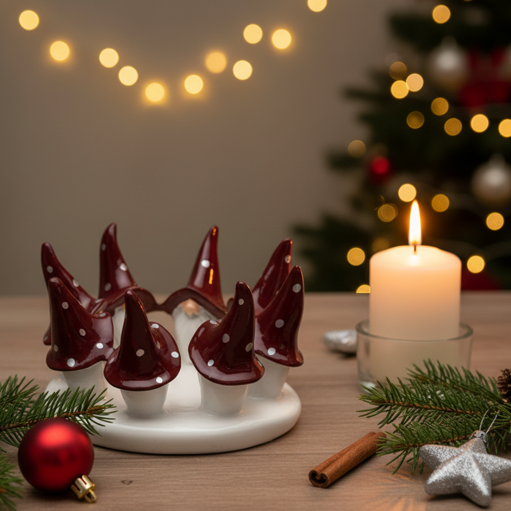 Harvesttime - 3578 - Rød/Sølv Santaring - Lille