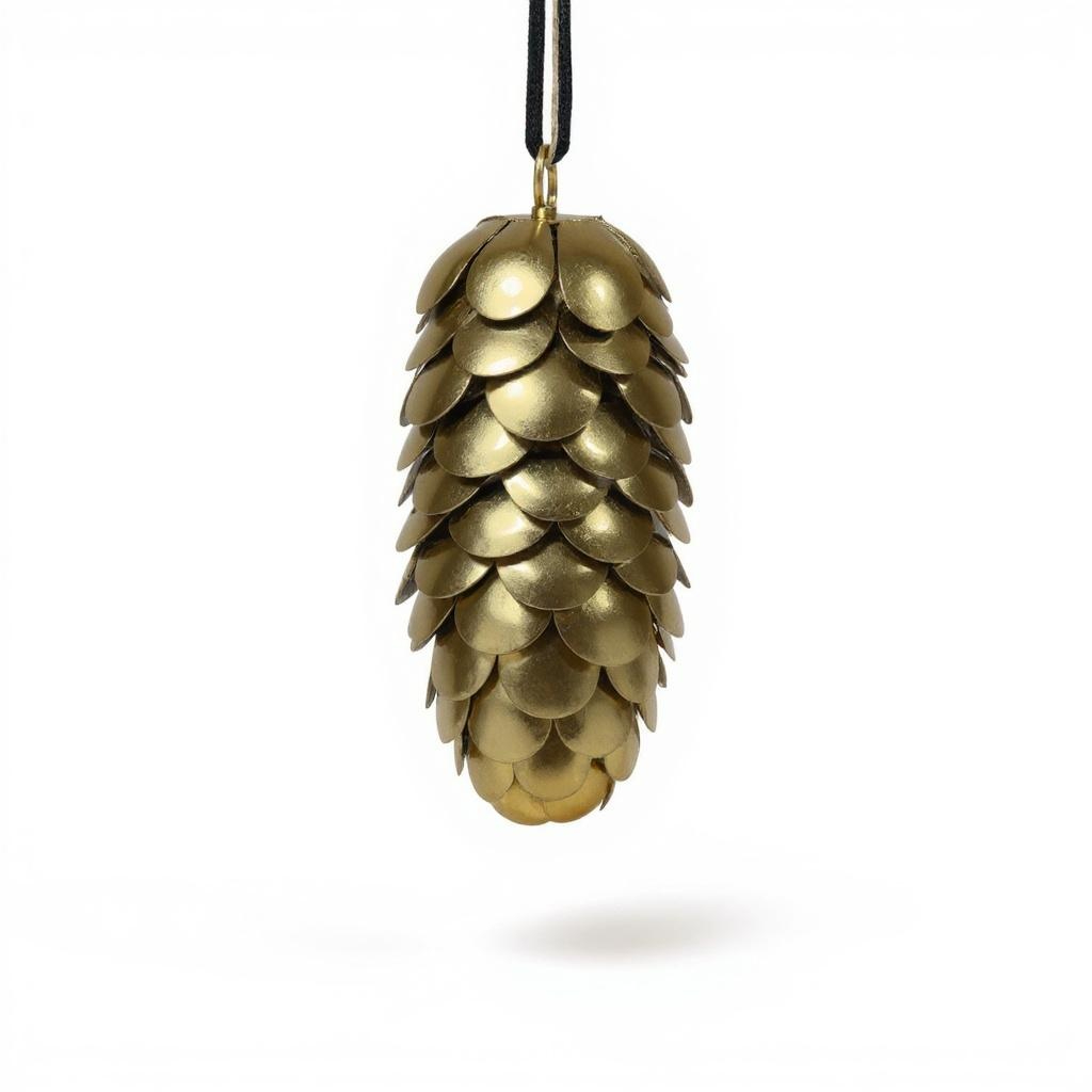 Moonmind – Ornament Skovformet Messingkogle - 5 × 5 × 13 cm