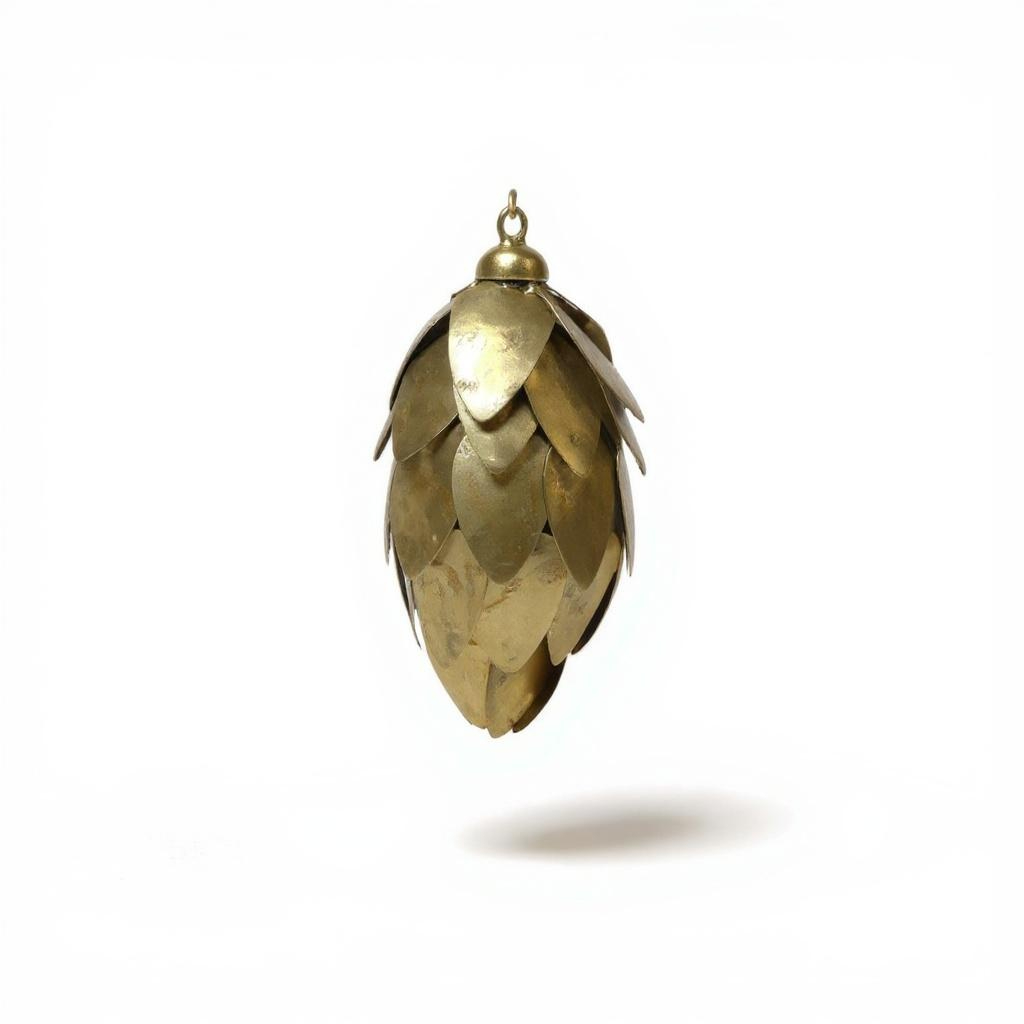 Moonmind – Ornament Naturformet Messingkogle - 7 × 7 × 13 cm