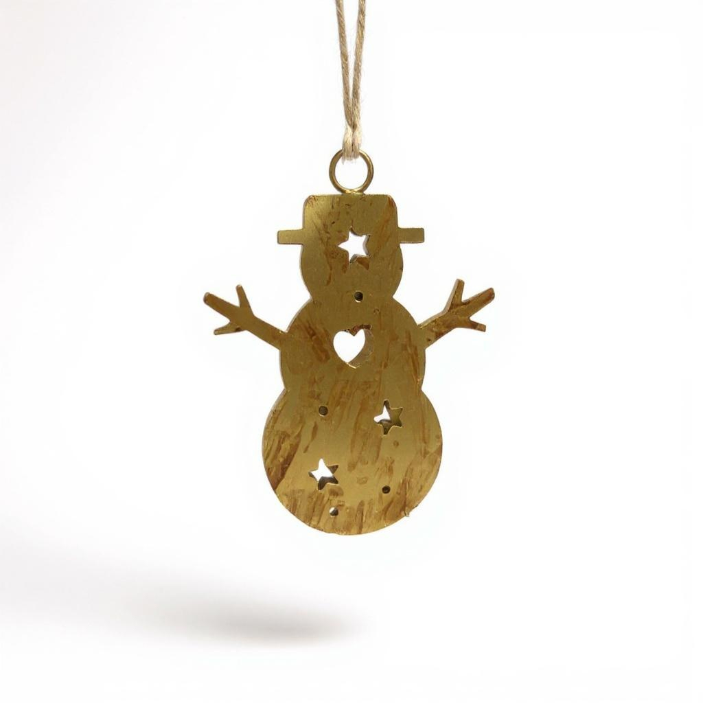 Moonmind – Ornament Messing Snemand - 11 × 8 cm