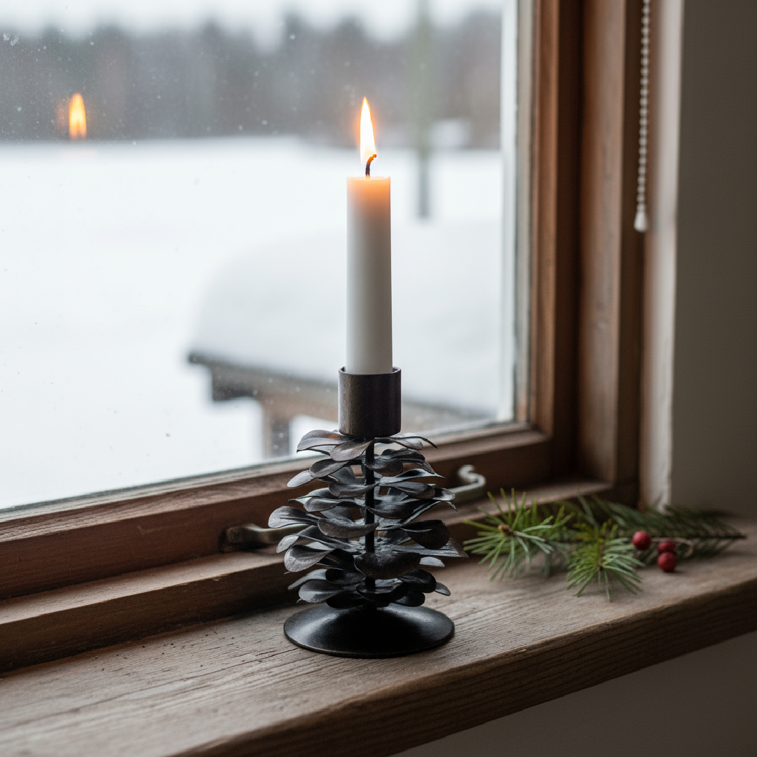 Moonmind – Kogle Lysestage - 7 × 7 × 9 cm