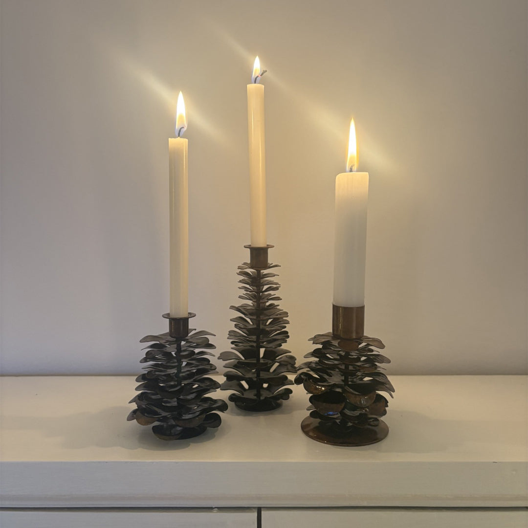 Moonmind – Høj Kogle Lysestage - 13 x 7 cm