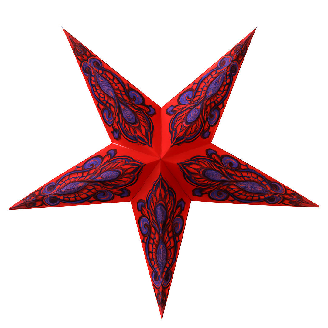 Moonmind – Indra Stjernelampe i Rød og Blå - Ø60 cm