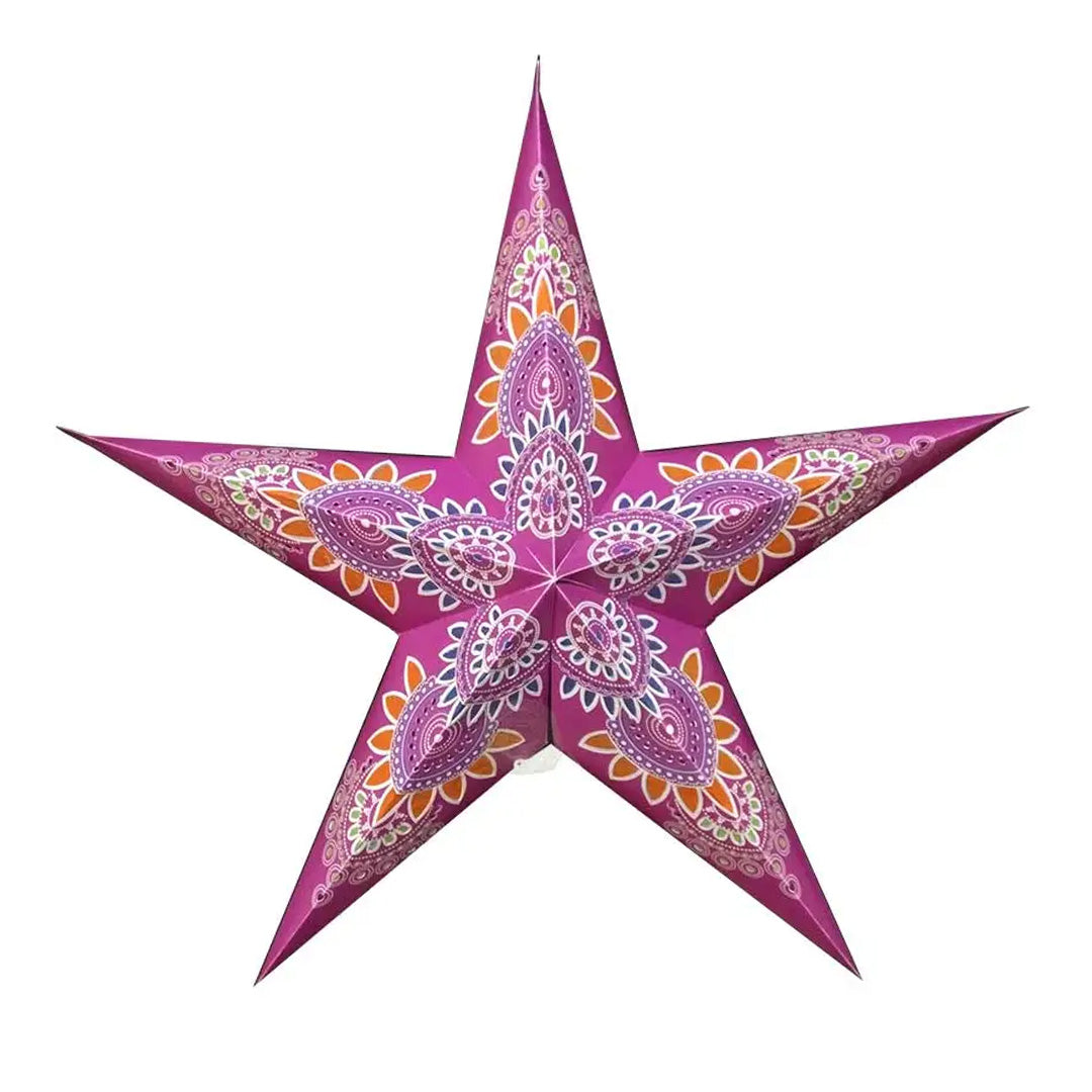 Moonmind – Anaya Stjernelampe i Lilla og Orange - Ø60 cm