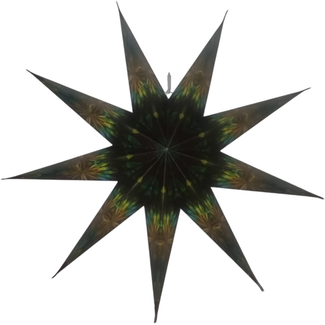 Moonmind – Vana Stjernelampe i Grøn og Guld - Ø60 cm