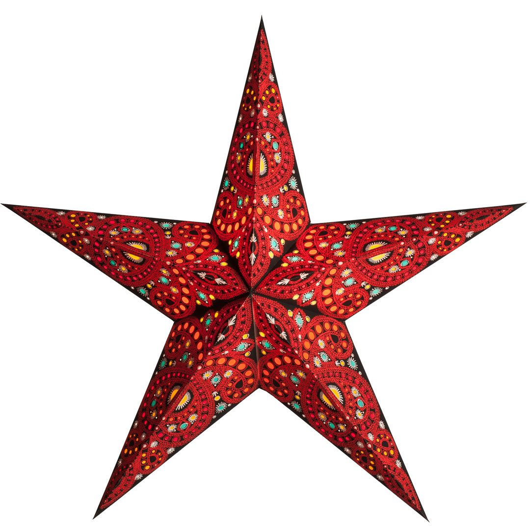 Starlightz 201411 Stjerne Lampe Diwali Red Medium