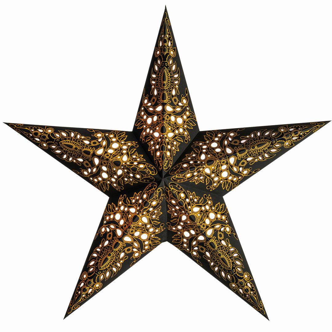 Starlightz 303546 Stjerne Lampe Mono Black Gold Medium