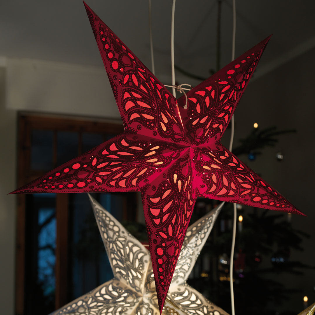 Starlightz Stjerne Lampe Geeta Red Medium