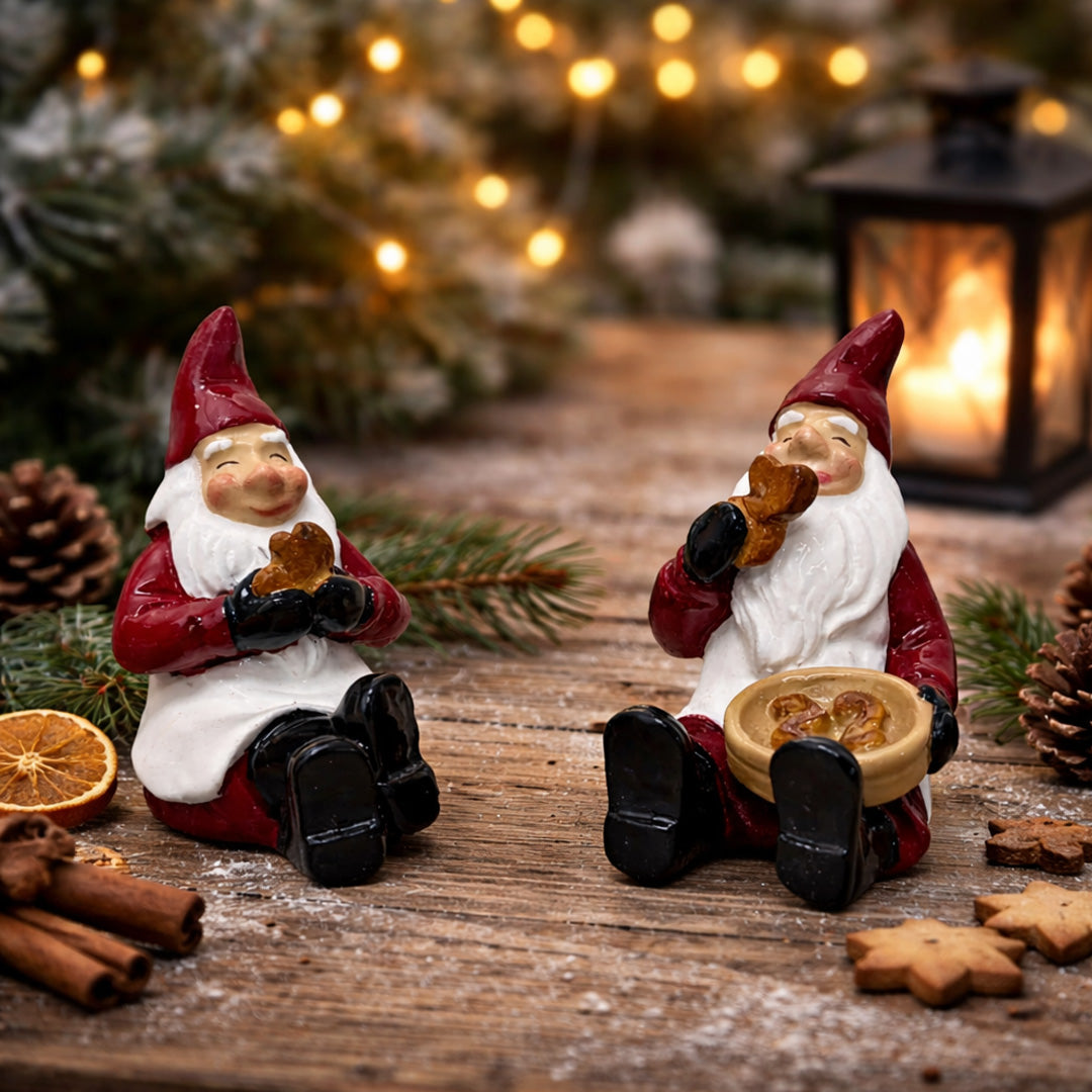 Harvesttime – 1060 - Bagertomter Siddende, 2-pak Julefigurer