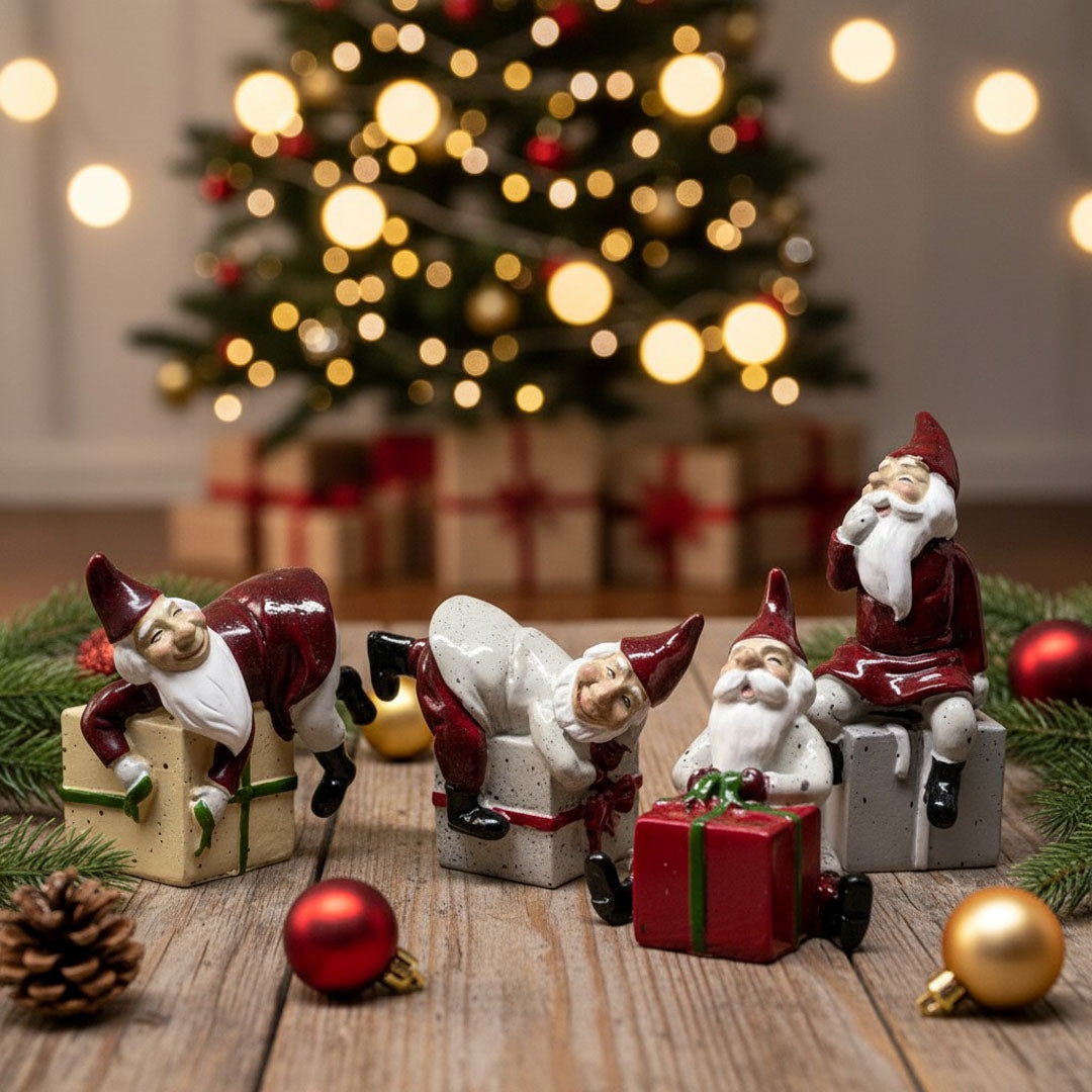 Harvesttime - 1106 - Nisser med julegaver - 4 Figurer