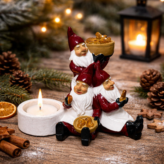 Harvesttime – 1164 - Bagertomter med Fyrfadslys Julefigur