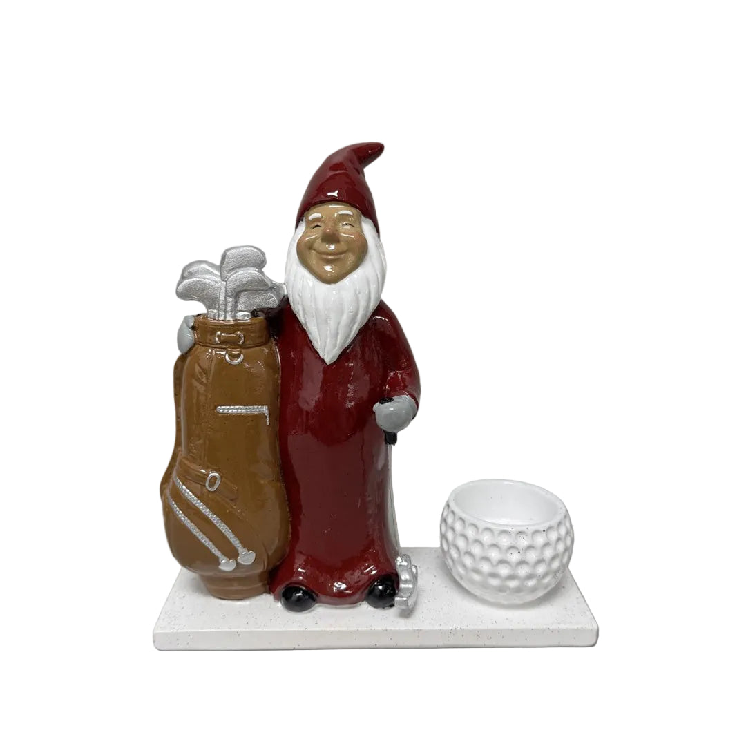 Harvesttime - 3210 - Julemand med golftaske, rød – til fyrfadslys