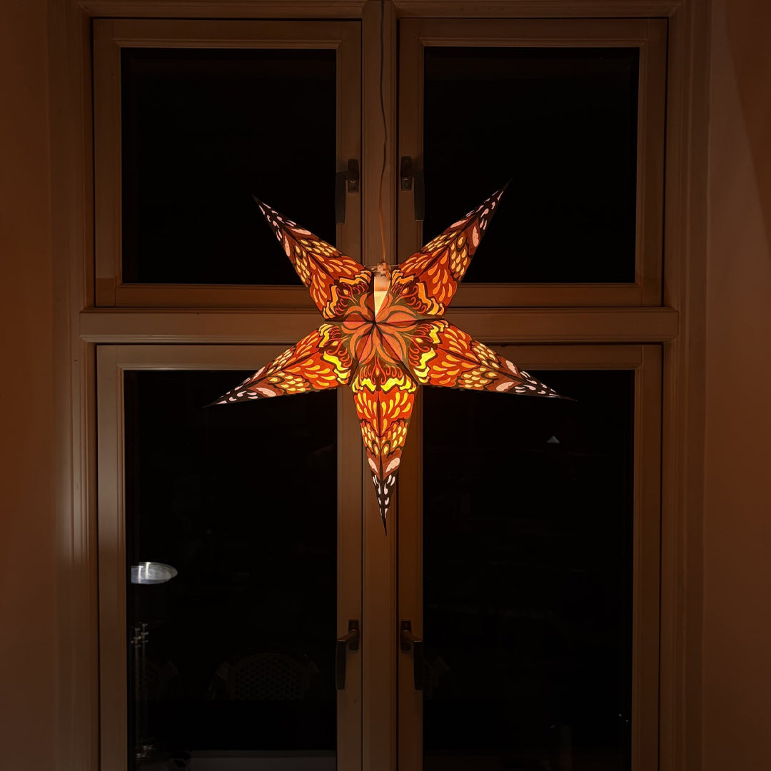 Moonmind – Surabhi Stjernelampe i Orange og Rosa - Ø60 cm