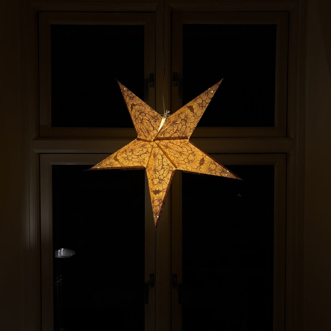Moonmind – Kamala Stjernelampe i Guld - Ø60 cm