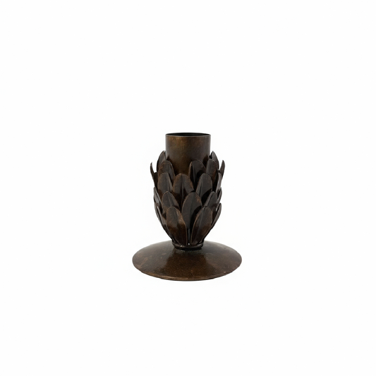 Moonmind – Skovformet Kogle Lille Lysestage - 4 × 5 × 7 cm