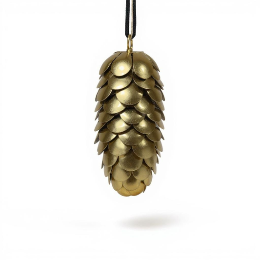 Moonmind – Ornament Skovformet Messingkogle - 5 × 5 × 13 cm