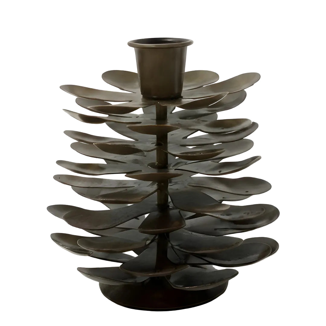 Moonmind – Stor Kogle Lysestage til bedelys - 11 × 11 × 12 cm