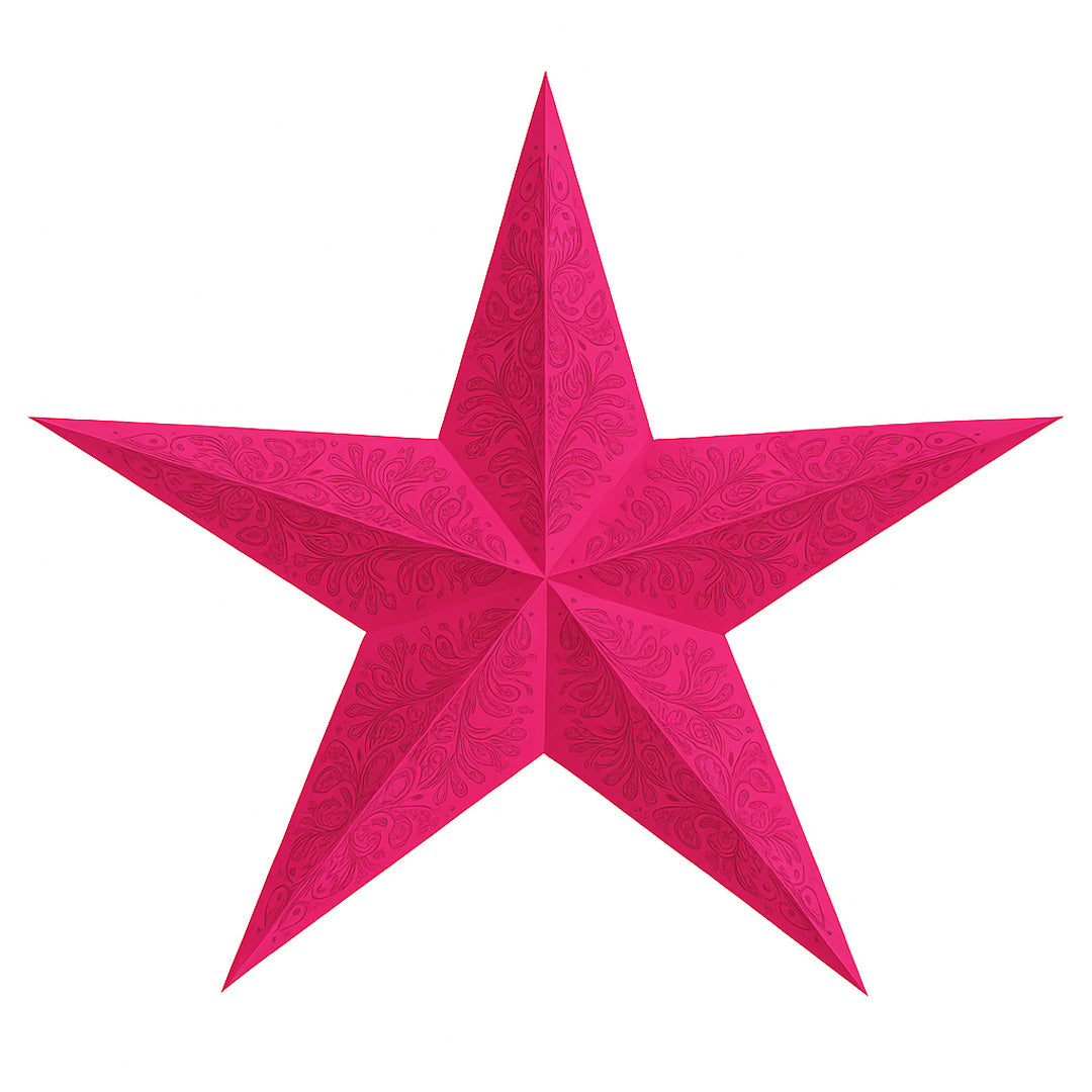 Mono Pink – Håndlavet stjerne lampe (Ø60 cm)