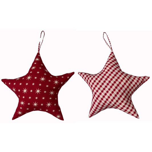 Moonmind – Håndlavet Julestjerner i stof 2 stk. XL