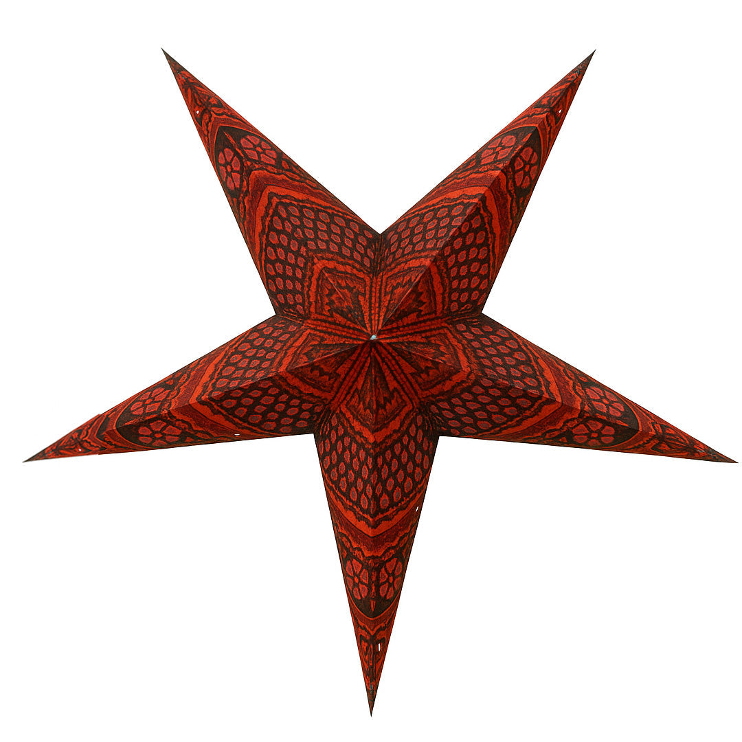 Moonmind – Surya Stjernelampe i Rød og Sort - Ø60 cm