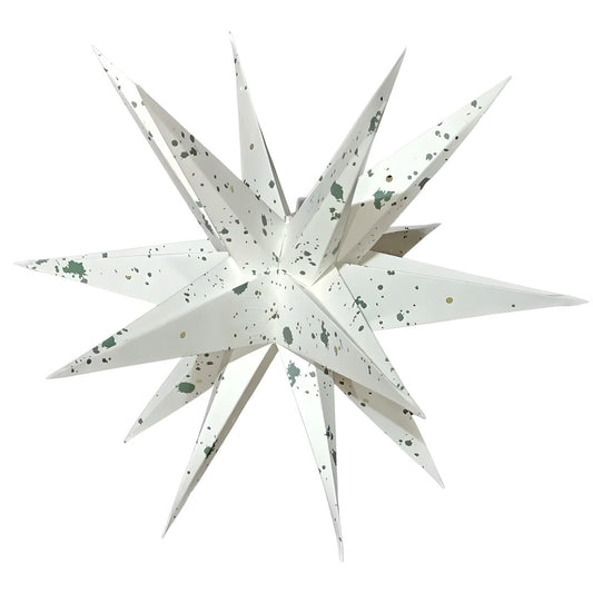 Moonmind – Aditi Multi Stjernelampe i Hvid med Grønne Detaljer - Ø60 cm