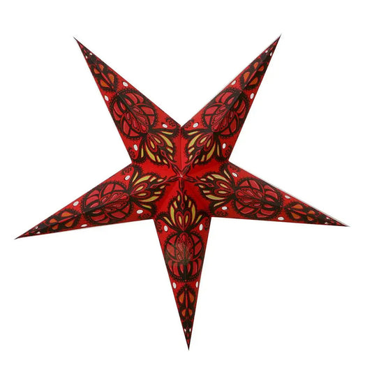 Moonmind – Agni Stjernelampe i Rød og Guld - Ø60 cm