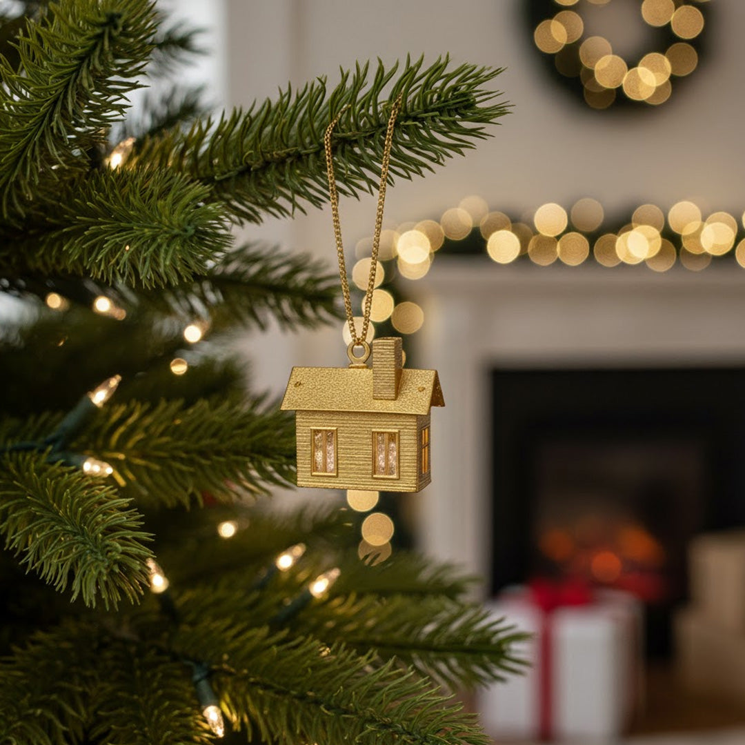 Moonmind – Ornament Messinghus - 3 x 4.5 x 5 cm