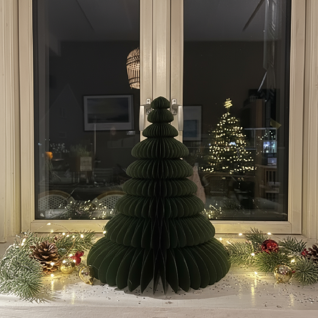 Moonmind – Foldebart Karton Papirjuletræ Grønt 50 cm