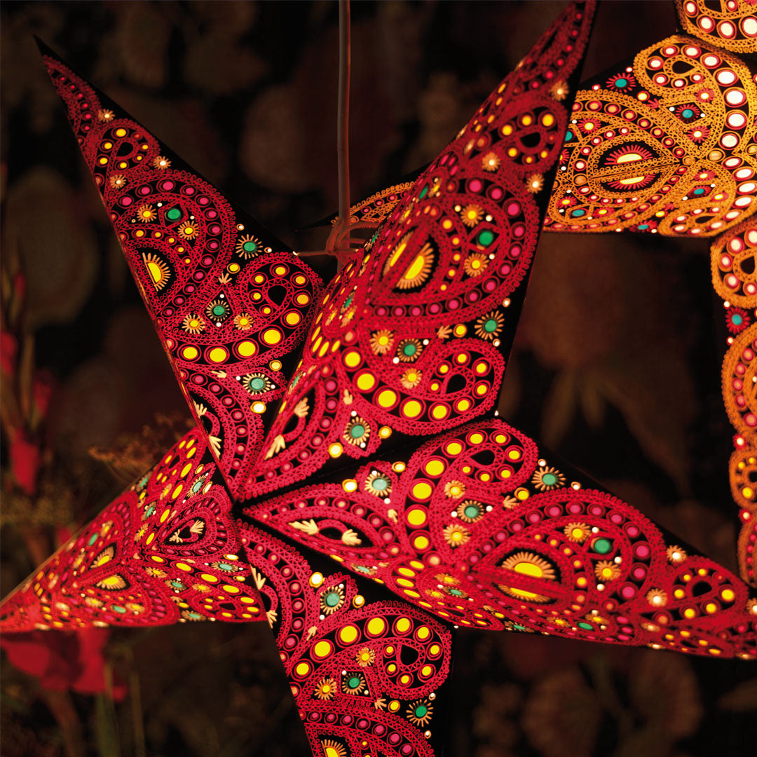 Starlightz 201411 Stjerne Lampe Diwali Red Medium